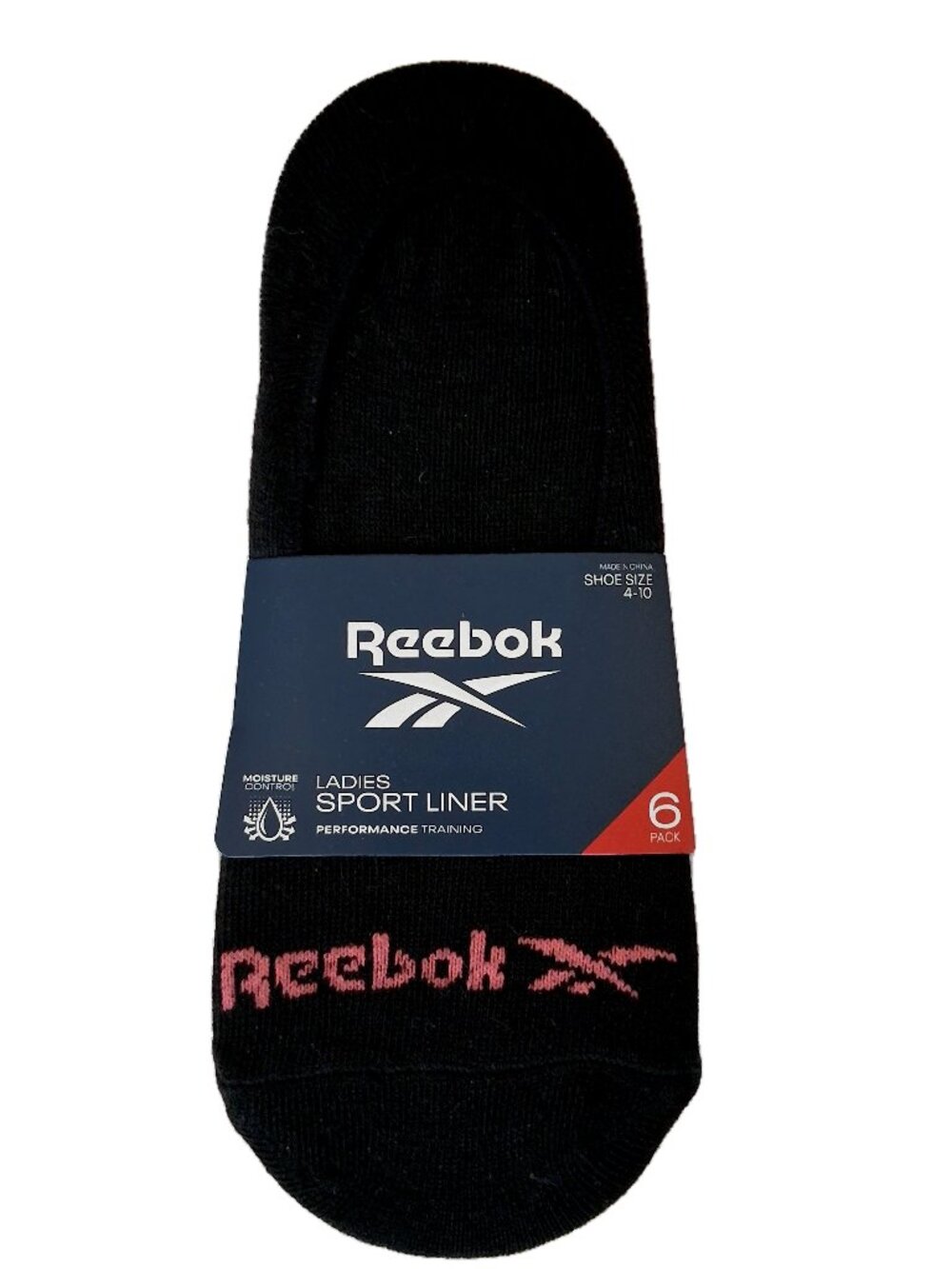 Ladies Sport Liner Reebok No Show Black 4-10
